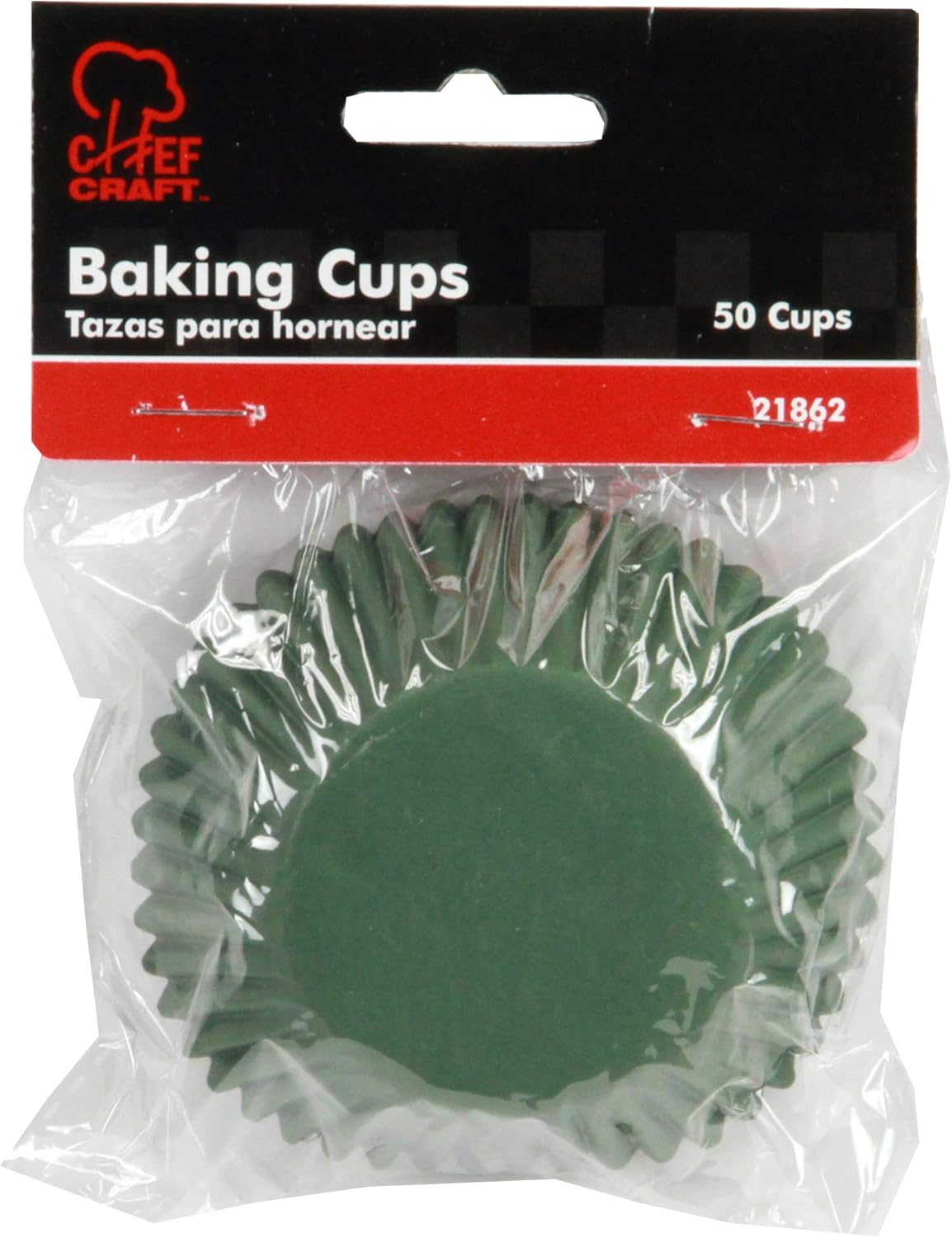 Chef Craft Classic Cupcake Liners, 50 count, Bright Red