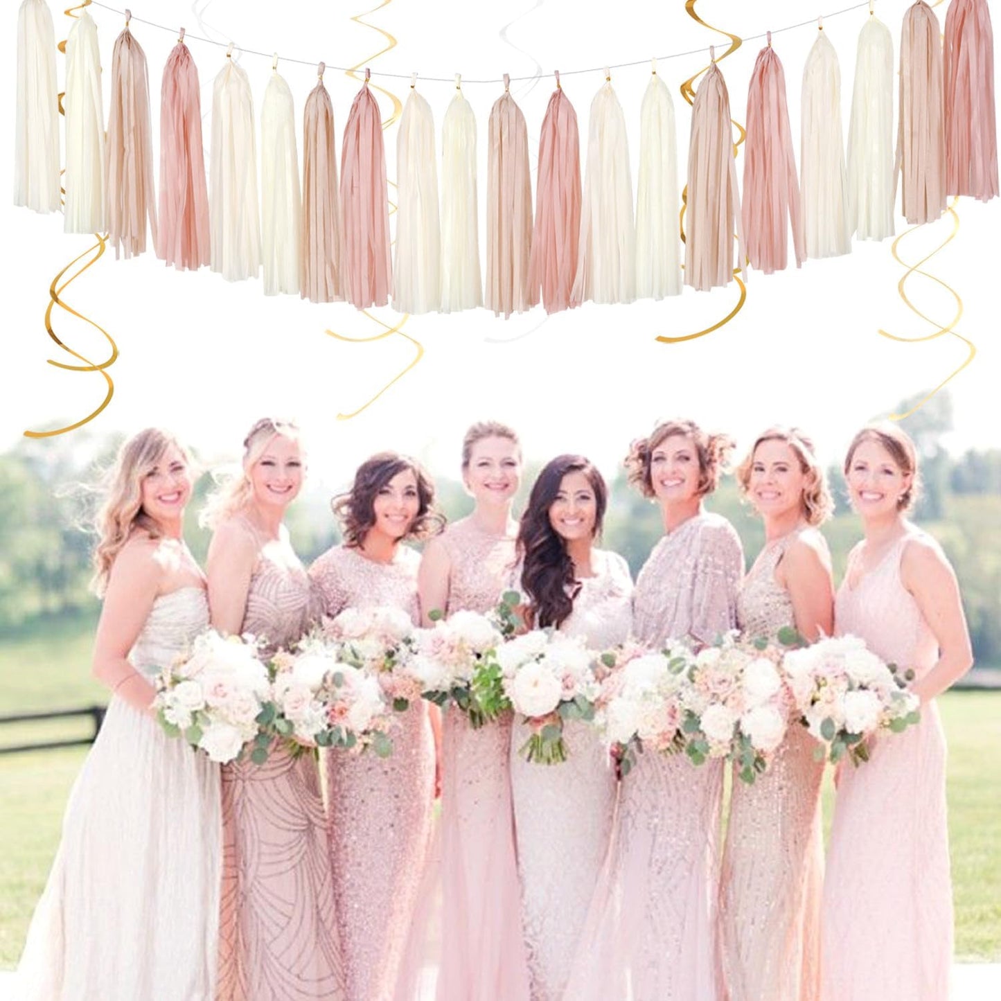 Navy-Blue White-Silver Tassel Garland Streamers - 15pcs Party Decorations Tissue Paper Tassels Banner,Graduation 2025 Wedding Baby Bridal Shower Hanging Decoration Boy Birthday Backdrop Decor Panduola