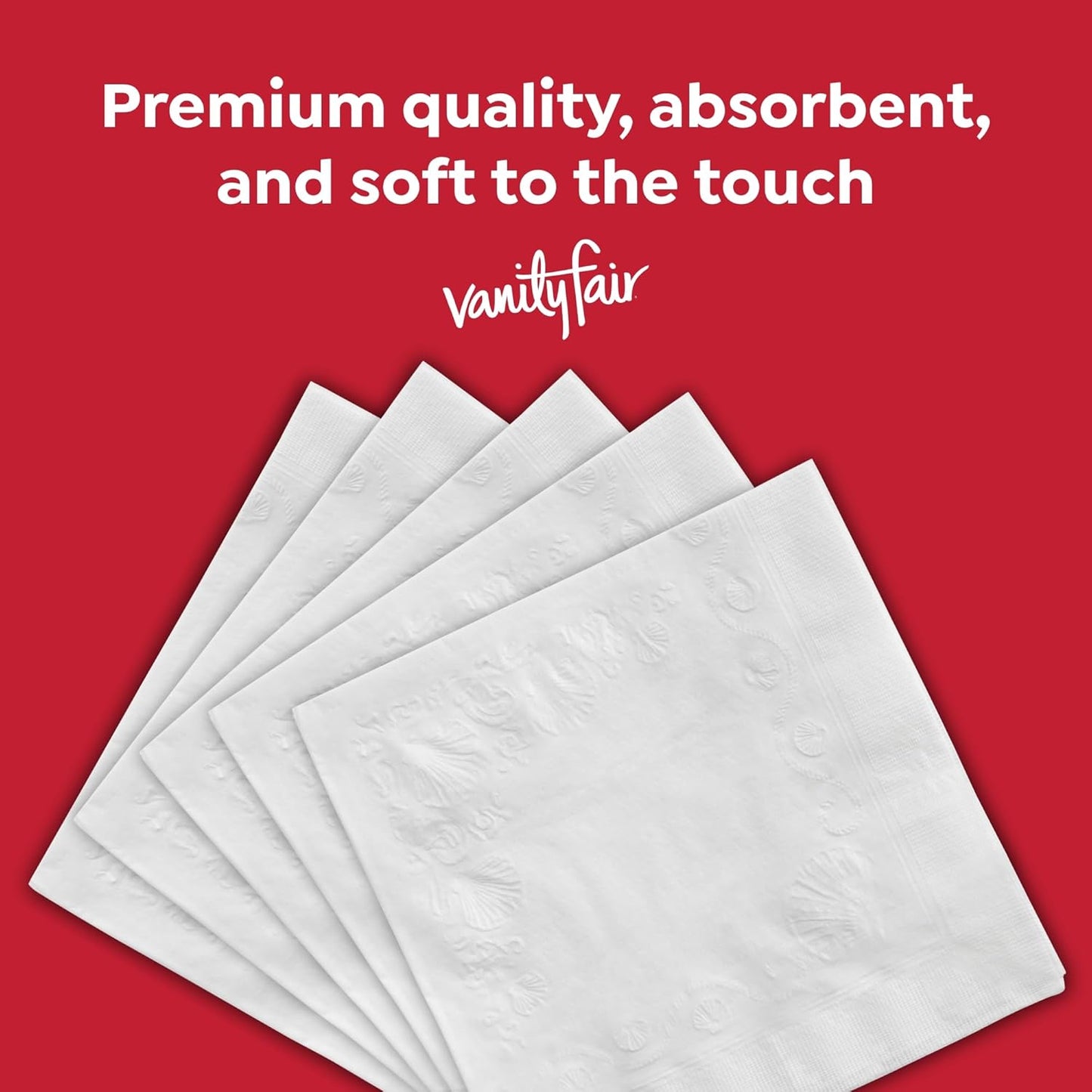 Vanity Fair Everyday Paper Napkins, 200 Count, Disposable Napkins Made Soft And Smooth For Everyday Meals
