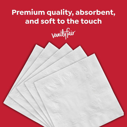 Vanity Fair Everyday Paper Napkins, 200 Count, Disposable Napkins Made Soft And Smooth For Everyday Meals