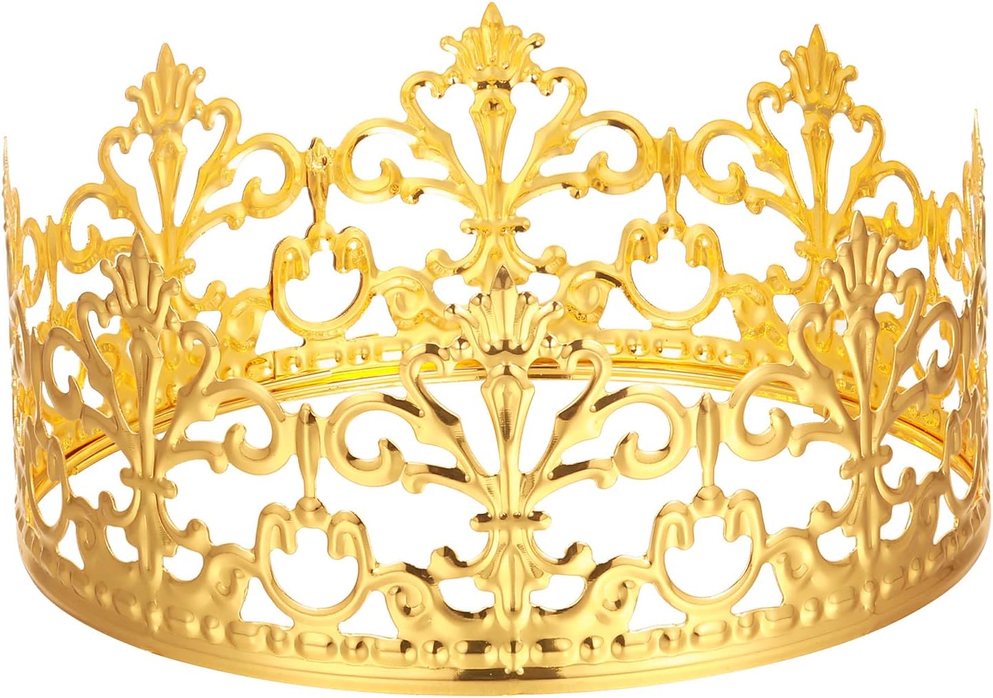 Maitys 6 Pack King and Queen Crowns Royal King Crown Gold Jeweled Costume Accessories for Men Women Birthday Party Halloween Cosplay Costume