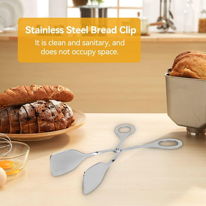 2 Pcs Tongs for Serving Food, Serving Tongs Stainless Steel Buffet Tongs Mini Tongs Bread Clip Food Tongs Scissors Shape Salad Steak Clip for Baking Barbecue Fried