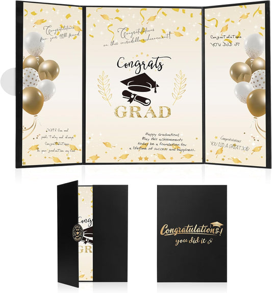 Graduation Party Decorations 2026 Blue and White Graduation Guest Book Signature Book to Sign in Book for Guests Class of 2026 Graduation Announcements Big Congrats Grad Card Party Supplies Decor