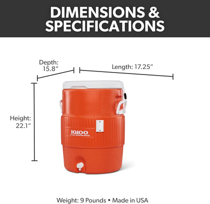 Igloo Sports Cooler | Insulated Beverage Dispenser with Spout |Portable Handwashing Station
