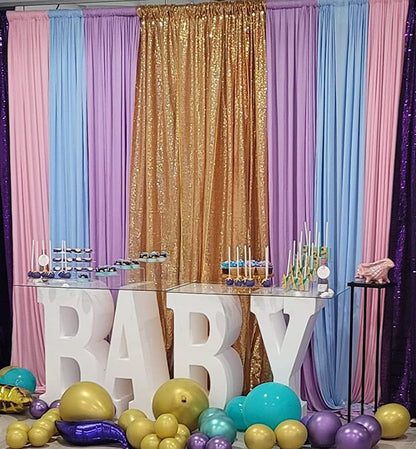 Poise3EHome Black Sequin Backdrop Curtains, 2 Panels 2FTx8FT Glitter Photo Booth Backdrop for Halloween Birthday Bachelorette Wednesday Twilight Party Decorations