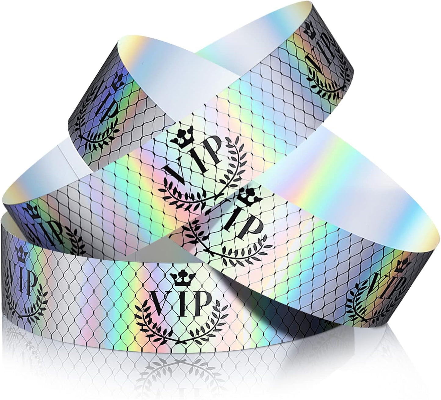 Jadive 500 Pieces Paper Wristbands VIP Plastic Waterproof Party Identification Wristbands Party Bracelets for Events Amusement Parks, Club, Concerts, Fairs, Festivals and Events(Black, Gold)