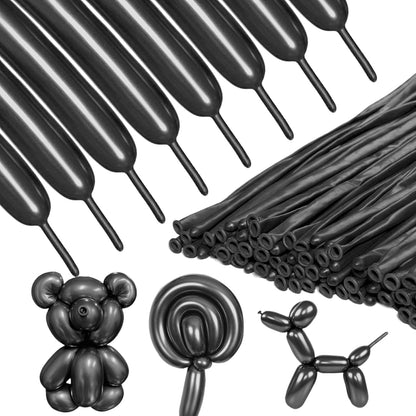 260 Balloons Clear, Thickening Long Balloons for Tying Arch, Twisting Latex Animals Magic Modeling Skinny Birthday Balloon for Kid‘s Party Wedding Decoartion Supply 100pcs