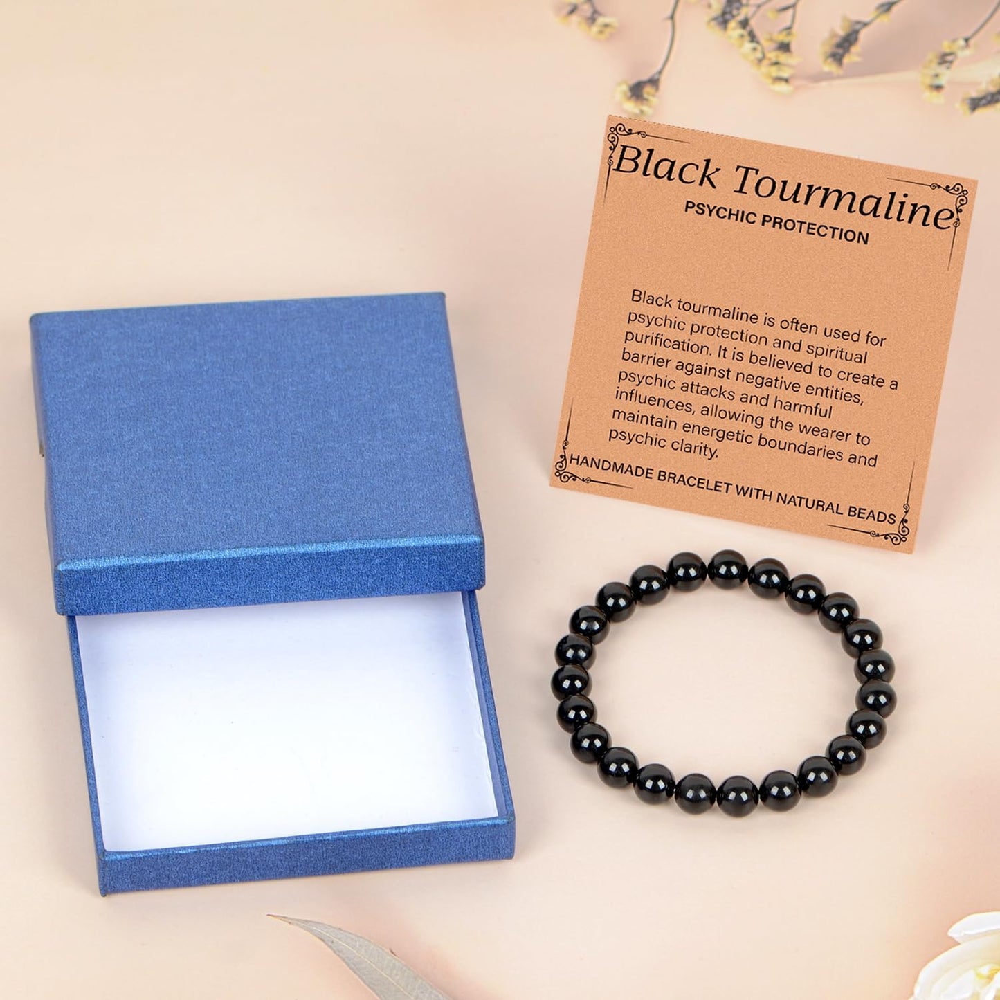 LPBeads Handmade Natural Gemstone Stretch Elastic Bracelet Healing Crystal Round Stone Beads Jewelry Gifts for Women Men