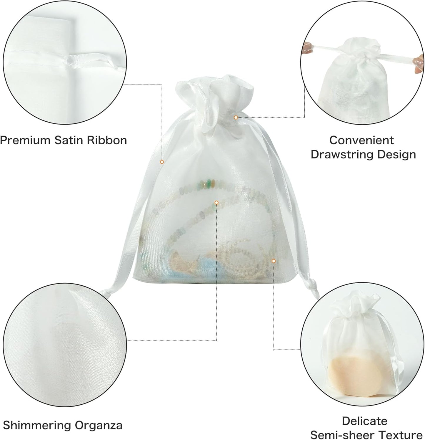 QIANF 20 Pcs Peacock Blue Small Organza Bags 3X4 inch for Wedding Favors with Drawstring, Mini Mesh Gift Bags Jewelry Pouch for Candy Bridal Shower Party Favor Baby Shower Christmas