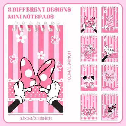 Fprl 24 Pcs Spiral Pocket Notepads for Mouse Theme party Goodie Bag Stuffers, Classroom Prizes, party supplies,3.9 x 2.4 Inches