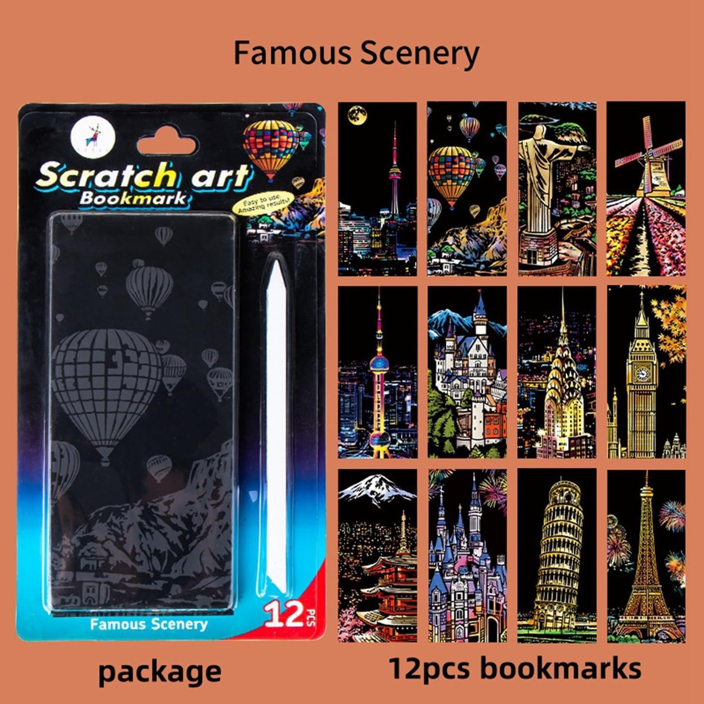 Georgie Porgy Scratch Paper Art Set for Kids Adults Magic Rainbow Scratchboards for DIY Arts and Crafts Kits Christmas Birthday Gift with Scratching Tools Kit (A4-Noctilucent Whale + Sea World)