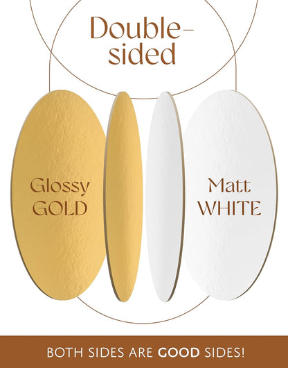 Premium Cake Boxes with Cake Boards Set - 12 Front-Loading Sturdy Cardboard Cake Boxes 10", 12 White/Gold Greaseproof Boards 10 Inch - Window Cake Box Set