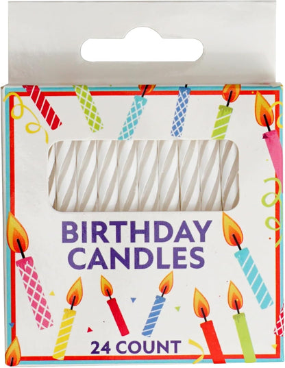 72-Count Birthday Candles Multicolored Spiral, Birthday Candles for Cake, Cupcake Candles, Party Celebration