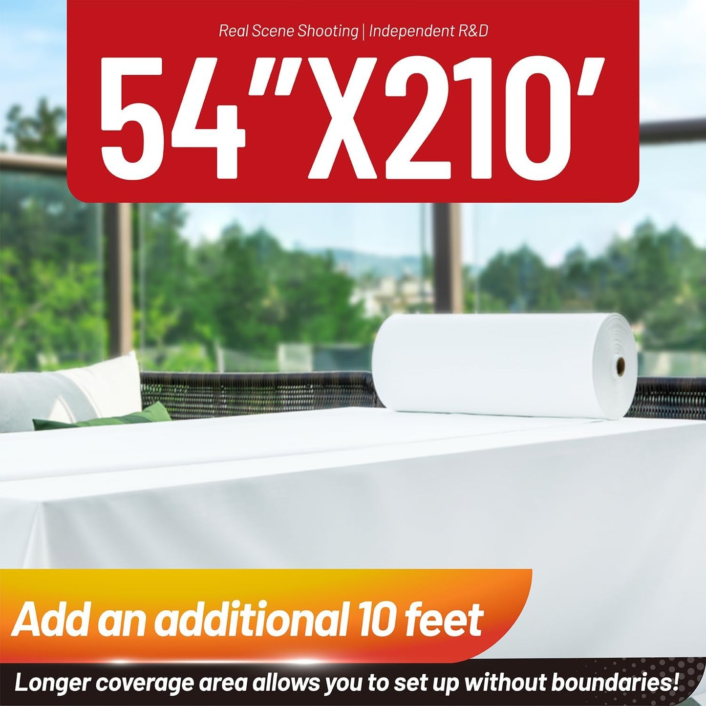 Plastic Table Cloth, 310 Ft X 54 in Disposable Tablecloth White Plastic Tablecloth with Any Cut Sliding Cutters Premium Table Cover Roll for Picnics, Parties, Birthdays, Weddings
