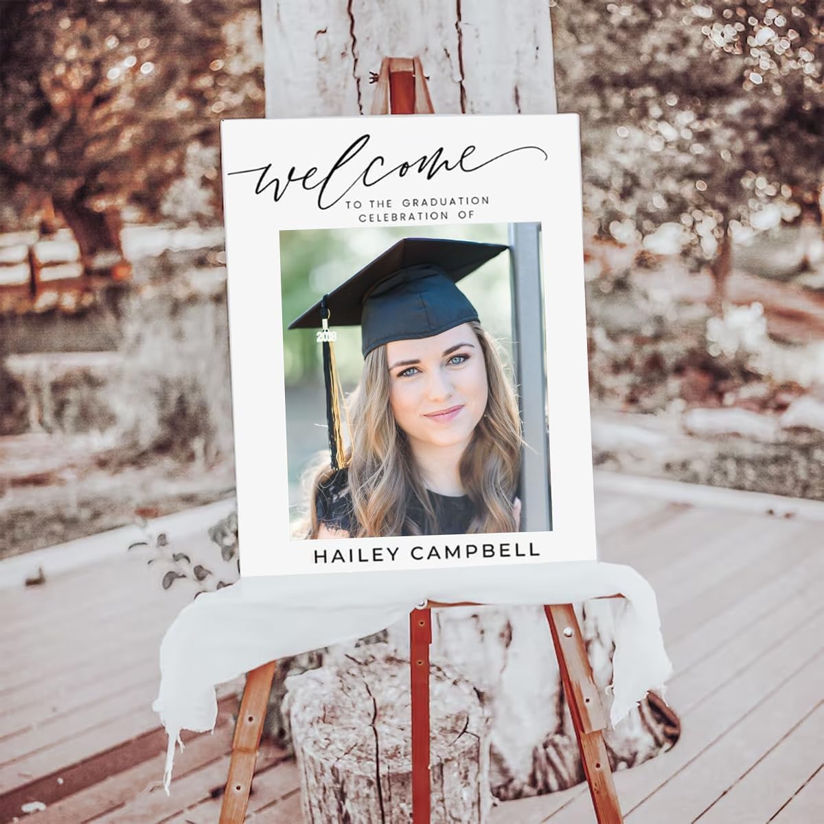 Graduation Party Welcome Sign, Photo Graduation Poster, Graduation Decorations, Grad Party Sign, Grad Welcome Sign, Graduation gift for best friend, Graduation gift for daughter, sister, brother - 1
