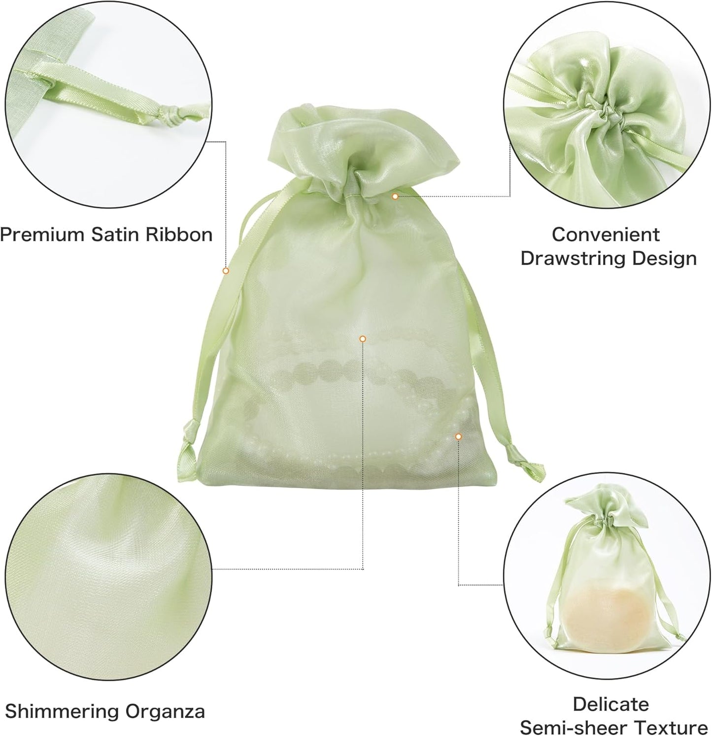 QIANF 20 Pcs Peacock Blue Small Organza Bags 3X4 inch for Wedding Favors with Drawstring, Mini Mesh Gift Bags Jewelry Pouch for Candy Bridal Shower Party Favor Baby Shower Christmas