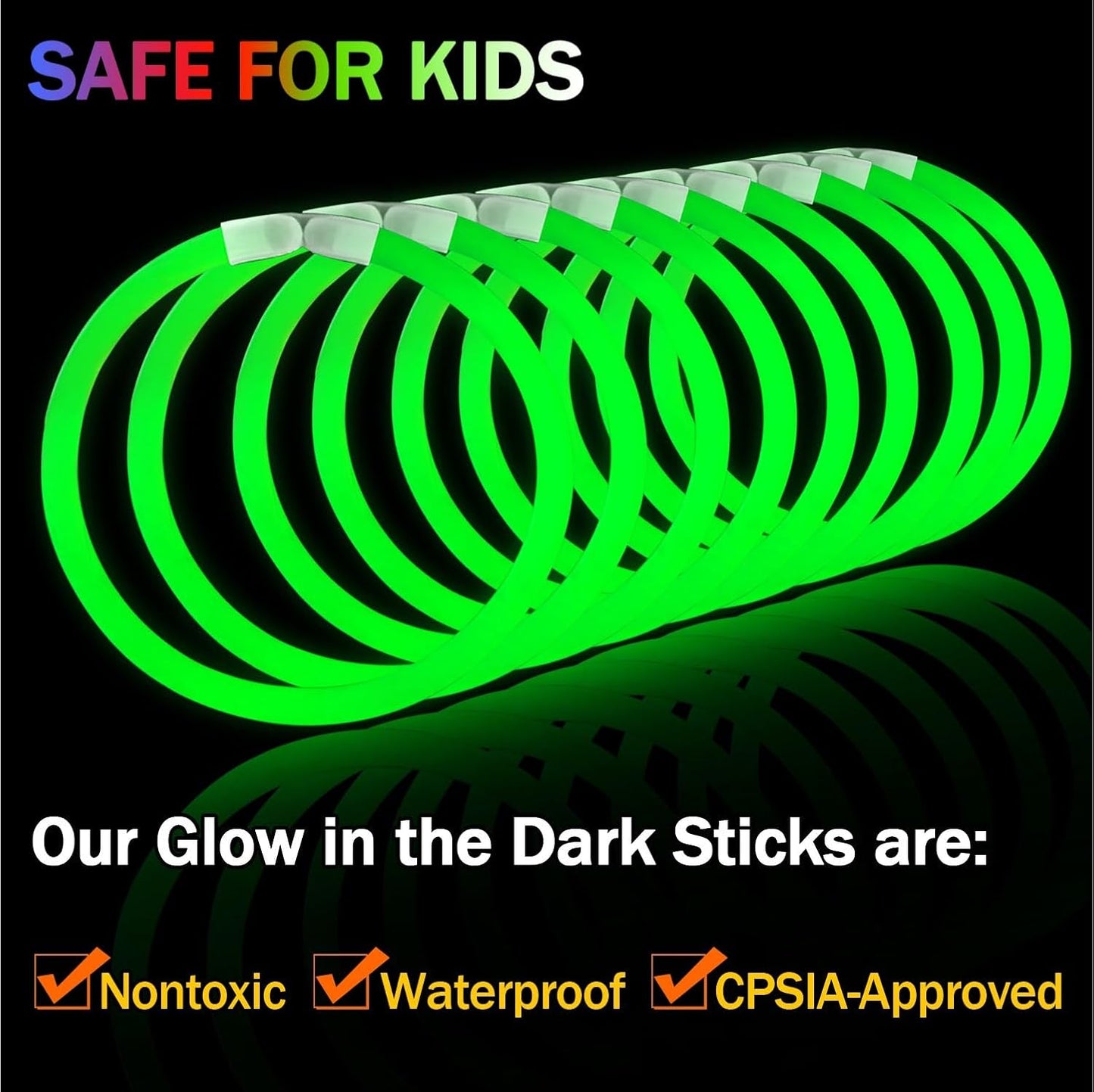 200 Pcs Red Glow Sticks Bracelet Necklaces Bulk Glow in The Dark Party Supplies 8” Light Up Stick with Connectors for Christmas Valentine's Day Easter 4th of July Party Favors Birthday Carnival