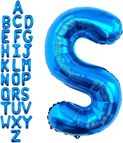 40 Inch Blue Letter A Balloons, DIY Phrase Foil Alphabet Letter A Balloons DIY Word A Banner for Birthday Anniversary Celebration Graduation Party Supplies Decoration
