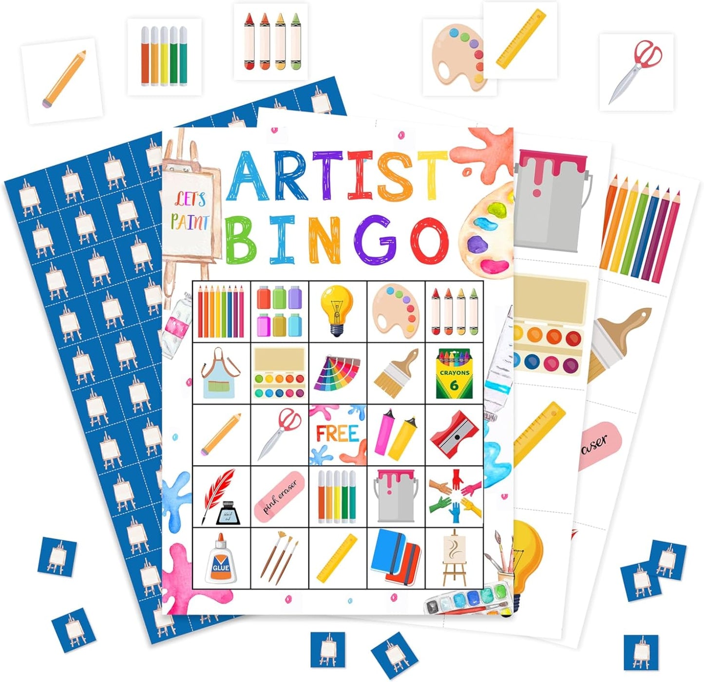 Book Bingo Game, Reading Party Bingo Cards Set, Read Themed Party Games Supplies for Book Lovers, Adults Family Friends Holiday Activities Favors Decorations for 24 Player, 01