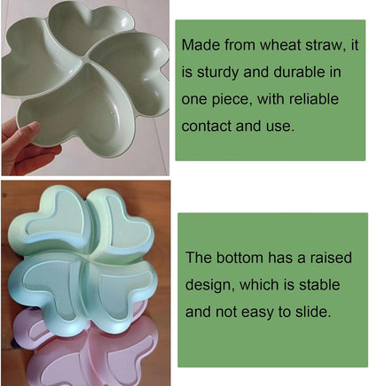 3 Pack Divided Serving Tray and Platters 4 Sectional Round Plastic Condiment Appetizer Set Condiment Server Caddy Bar Party Platter for Chips and Dip Snack Fruit Candy Nuts Desserts