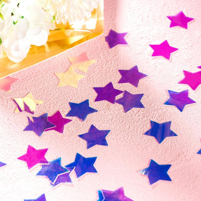 MOWO Glitter Five Stars Confetti Wedding Party Decor and Table Decor, 1.2’’ in Diameter (Glitter Gold,200pc)
