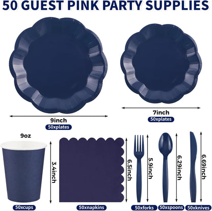 NatNarr 175 Pcs Sage Green Plates and Napkins Set, 25 Guest Sage Green Party Supplies Include Scalloped Paper Plate Napkin Cup Forks Knives Disposable Plastic Cutlery for Wedding Baby Shower Birthday