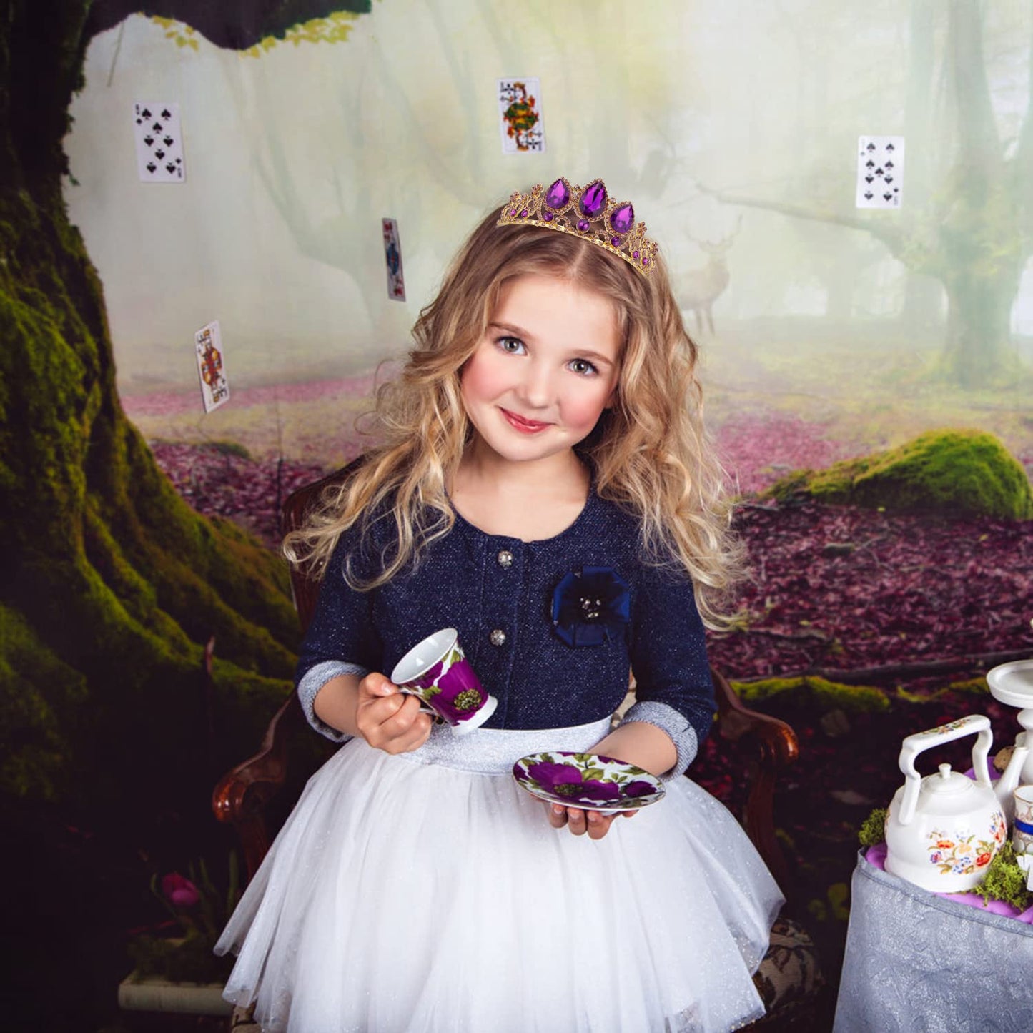 Velscrun Girls Rapunzel Crown, Princess Tiara Headband, Multicolored Crowns for Birthday Party and Halloween Cosplay