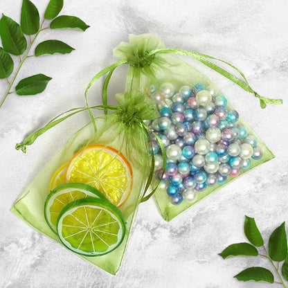 ANZNKU Pink Organza Bags 4 x 6 in 50PCS, Small Gift Bags for Goodie Candy Jewelry Soap Packaging, Cute Little Mesh Bag Drawstring Bulk for Wedding Birthday Party Favor Baby Shower & Easter Gifts Wrap