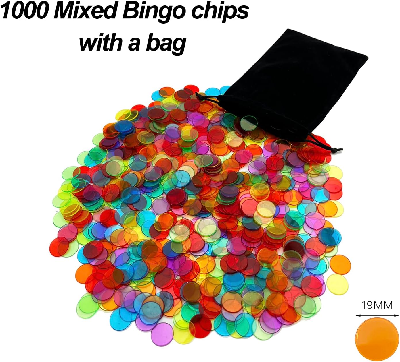 JUNWRROW Deluxe Bingo Game Set with Storage Bag- Includes 6-Inch Antique Gold Rotary Cage,75 Calling Balls,100 Mixed Cards,1000 Colorful Chips, Master Board&Carry Bag for Family Party,Large Groups