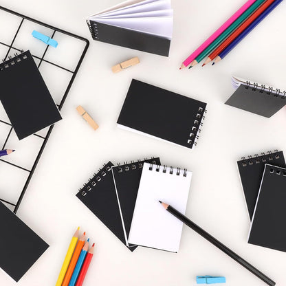 24 Pcs Mini Notebook Party Favor Small Pocket Notebook Colorful Shiny Cover Notebooks Small Spiral Notepad Memo Note Pads for Work Home Office School Classroom Supplies