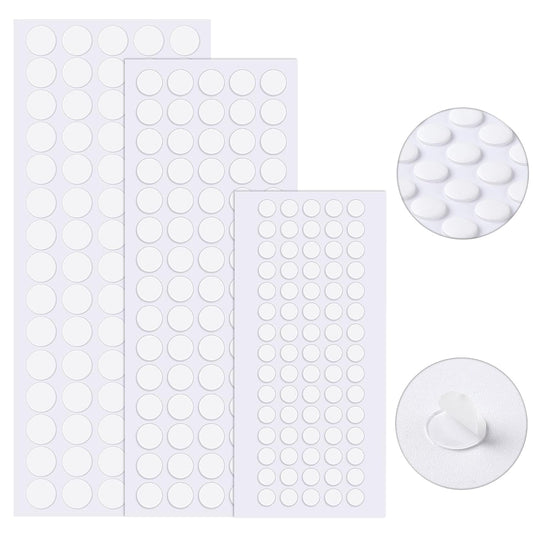 JANYUN 280 Pcs Double Sided Sticky Dot Stickers Removable Round Putty Clear Sticky Tack No Trace Sticky Putty Waterproof Small Stickers for Festival Decoration (20mm, 280)