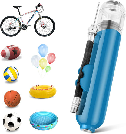 BROTOU Ball Pump, Dual Action Inflate Air Pump with 3 Needles and 2 Nozzles for Soccer Ball, Basketball, Volleyball, Balloons, Bikes