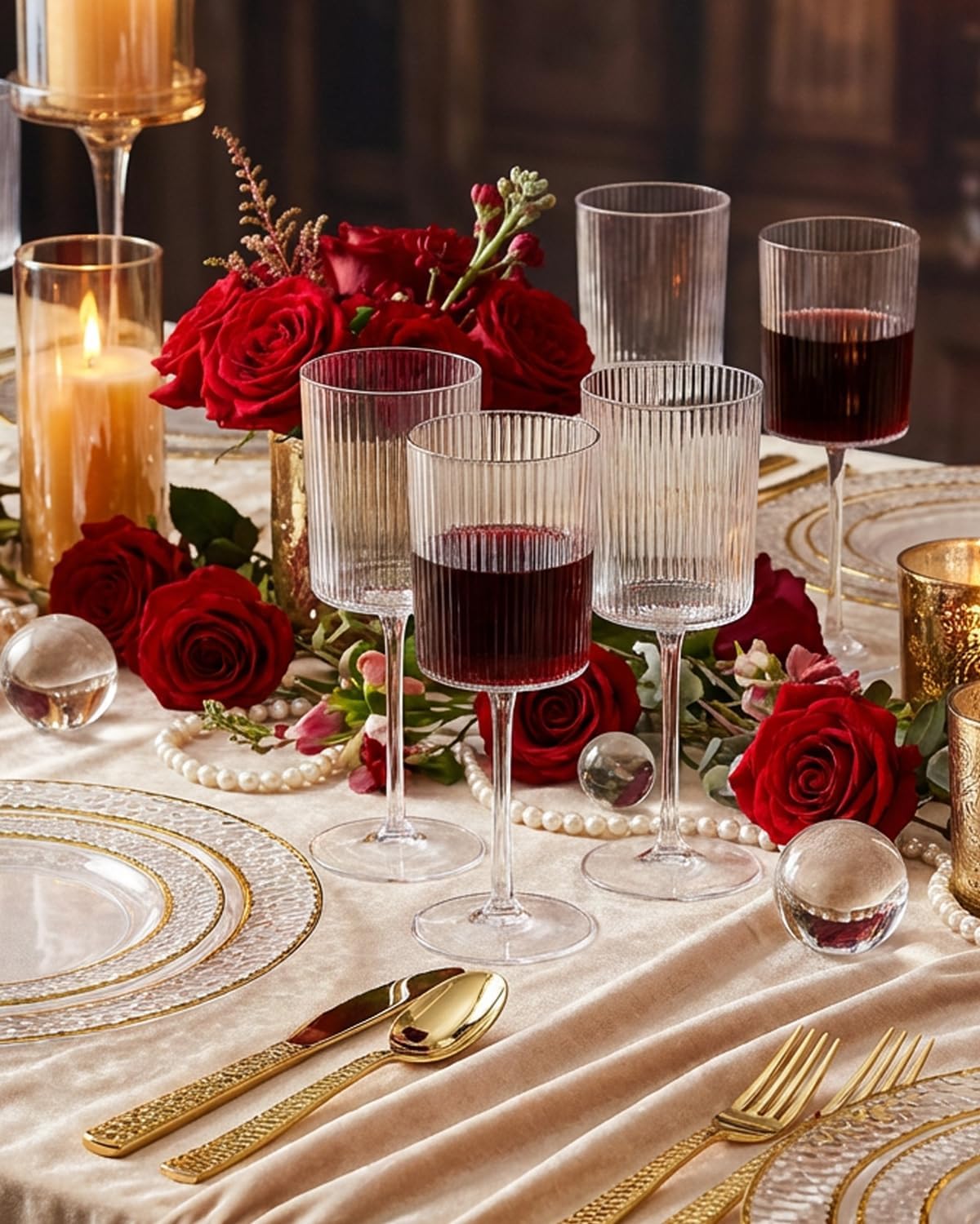 Ciaell 36 Pack Plastic Champagne Flutes - 6 Oz Disposable Champagne Glasses - Square Clear Plastic Toasting Glasses for Party Birthday Anniversary Wedding