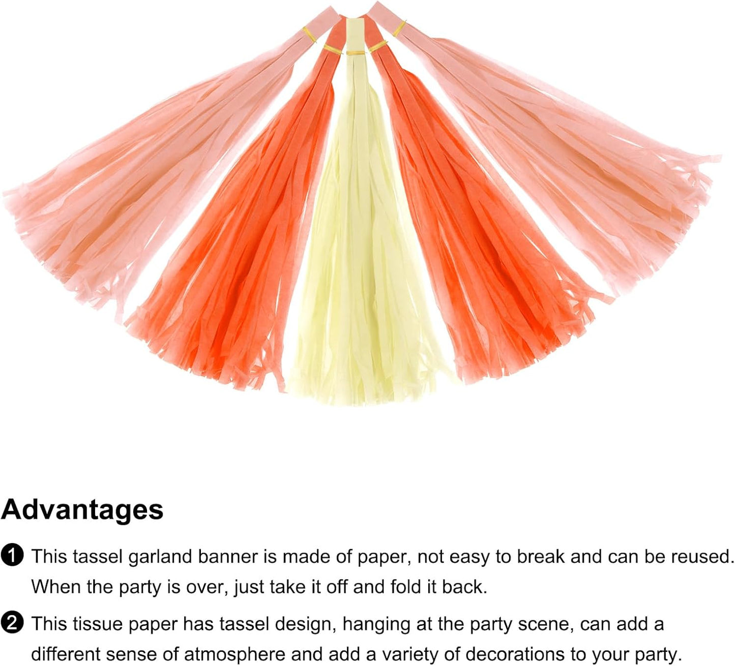 MECCANIXITY 15Pcs Light Blue Tassel Garland Banner with Rope Tissue Paper Tassels Party DIY Kits for Anniversary Wedding Birthday Party