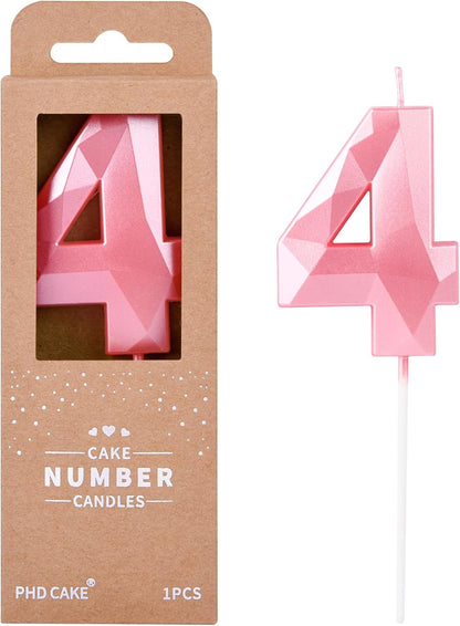 PHD CAKE 2.76 Inch Crystal Black 9 Number Birthday Candles, Black Number Candles, Cake Number Candles, Party Celebration