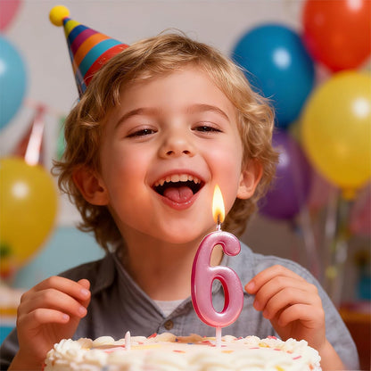 10 Pieces Birthday Numeral Candles, Cake Numeral Candle for Cake Decoration, Number 0-9 Cake Topper Candles Number 0 1 2 3 4 5 6 7 8 9 for Birthday Wedding Anniversary Party Celebration, Black