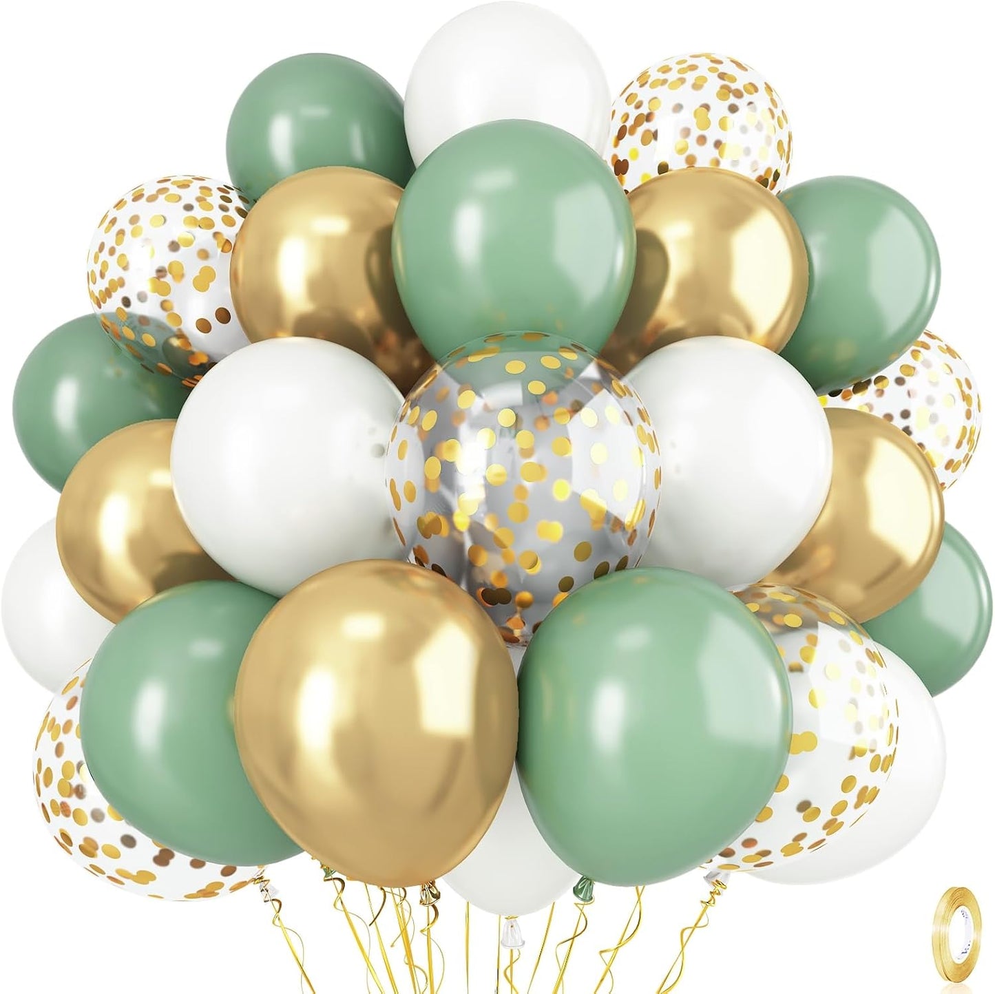 Sage Green and Dusty Pink Balloons, Retro Pink Muted Green White Gold Baby in Bloom Balloons for Girls Women Floral Fairy Wildflower Camping Birthday Woodland Baby Shower Garden Tea Party Decorations