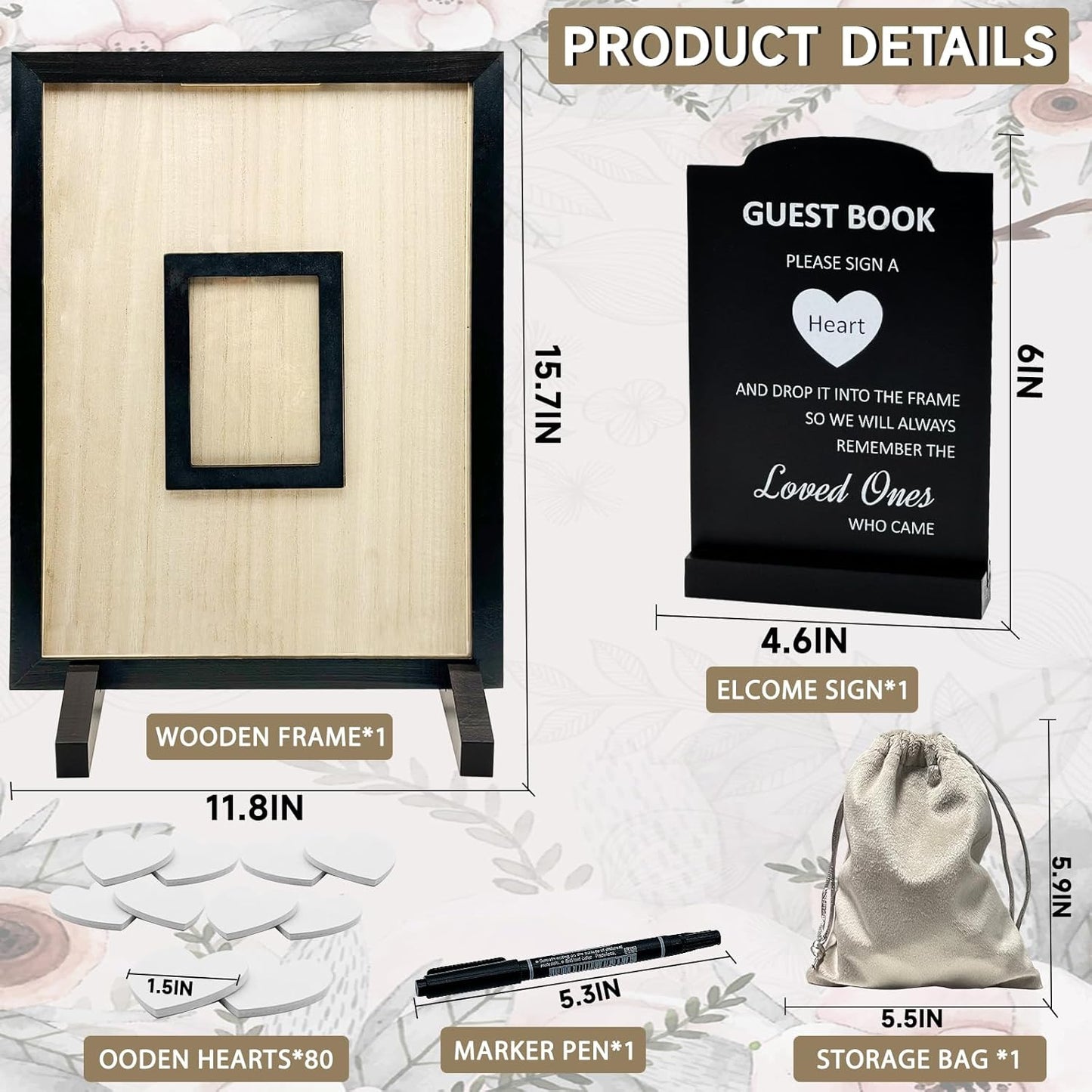 Wedding Guest Book Alternative,For Wedding Guest Bookwedding,Wedding Guest Bookwedding,wooden for wedding guest book,uest Book Alternative,Registry Wedding Registry, Funeral, Memories, Black