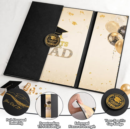 Graduation Guest Book 2026, Blue Gold Graduation Decorations Class of 2026 Graduates Sign in Book Signature Board Congrats Grad Decor Party Supplies, High School College Graduations Gifts for Her Him