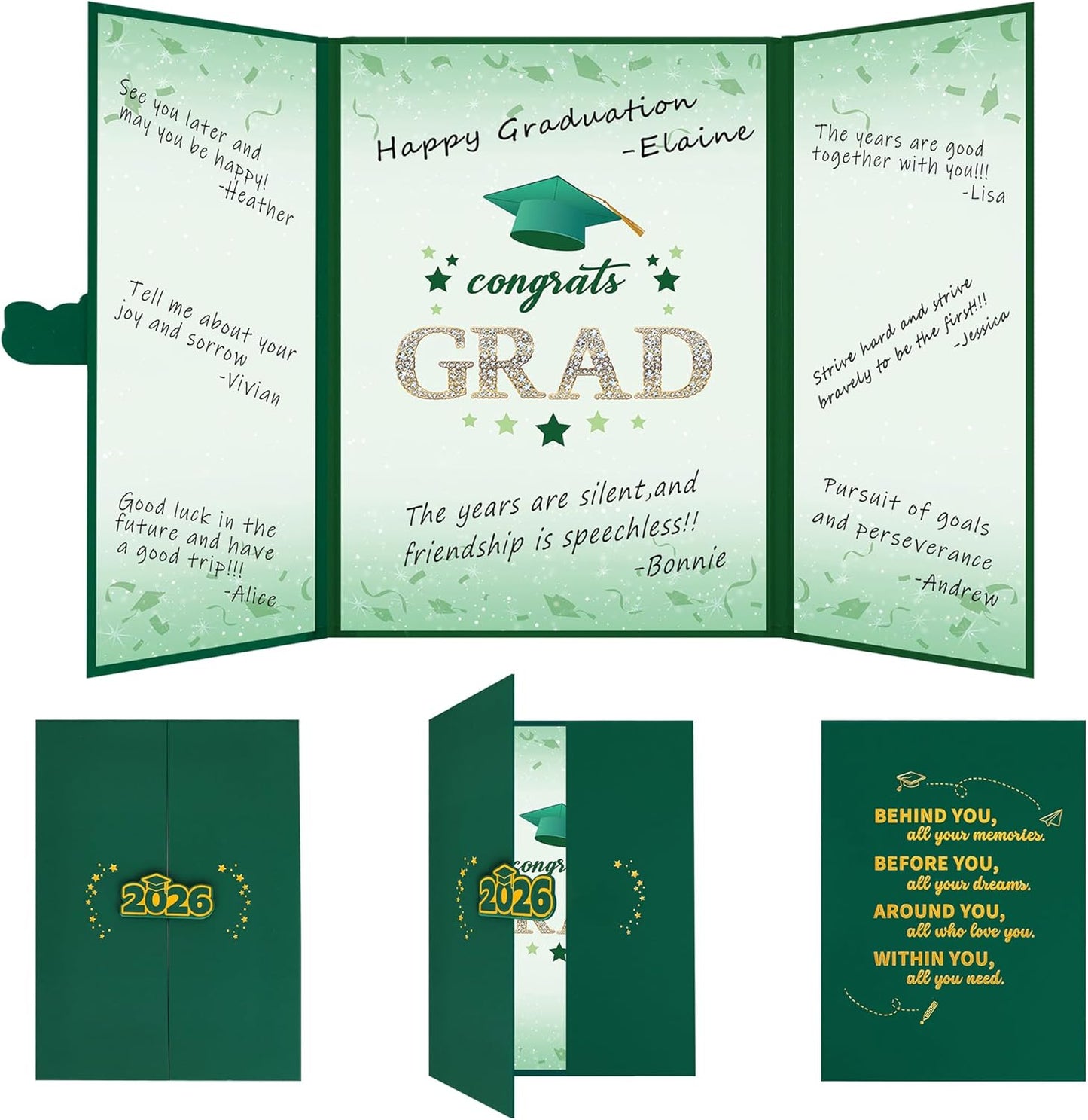 Vlipoeasn 2026 Graduation Guest Book Alternative, Black Gold Class of 2026 Graduation Party Decorations, Graduation Signature Book for 2026 College High School, Unique Graduation Gifts for Friends