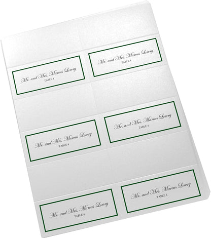 Single Line Border Printable Place Cards, Gold (Choose Color), Set of 60 (10 Sheets), Laser & Inkjet Printers - Wedding, Party, Dinner, and Special Events - Made in the USA