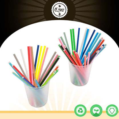 Pink Paper Straws 150pcs Disposable Straws Bulk (10 Pattern) qiqee
