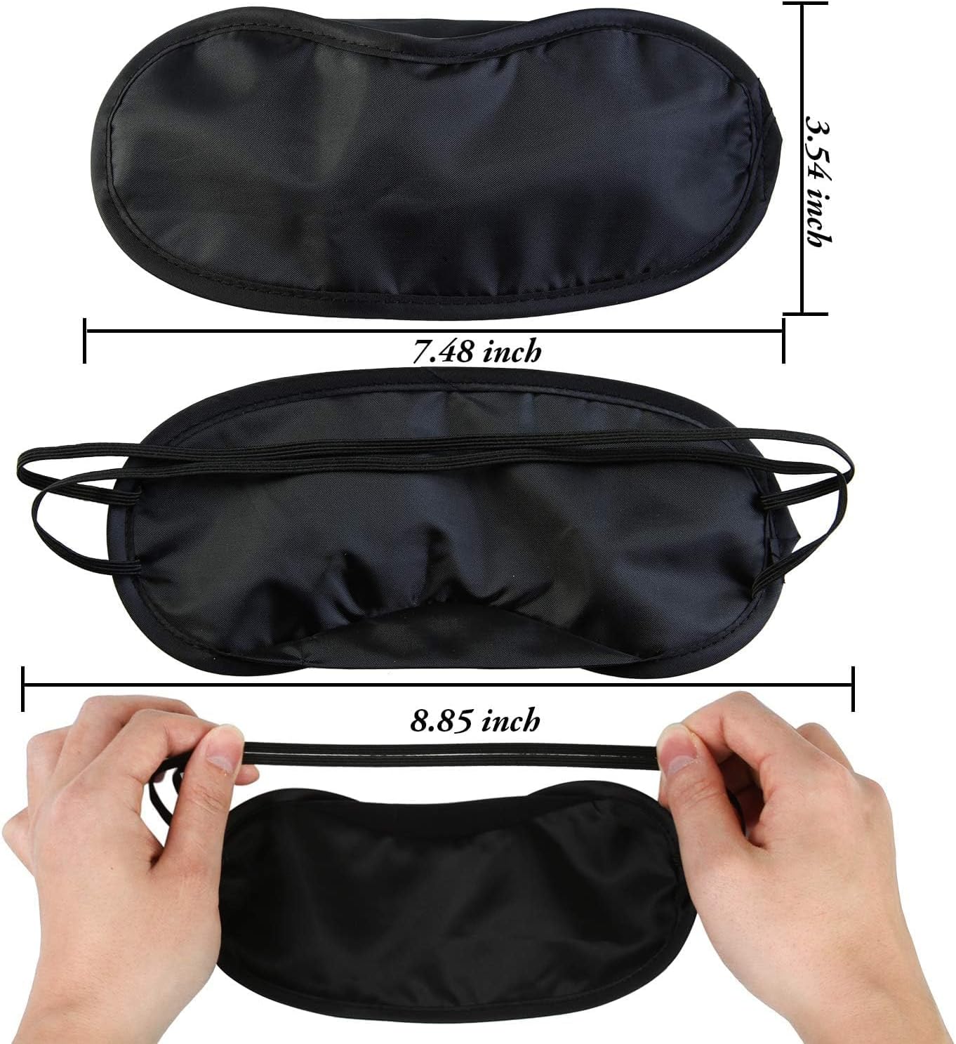 Aneco 50 Pieces Blindfold Eye Mask Shade Cover with Nose Pad and Adjustable Strap for Travel Sleep or Party Supplies