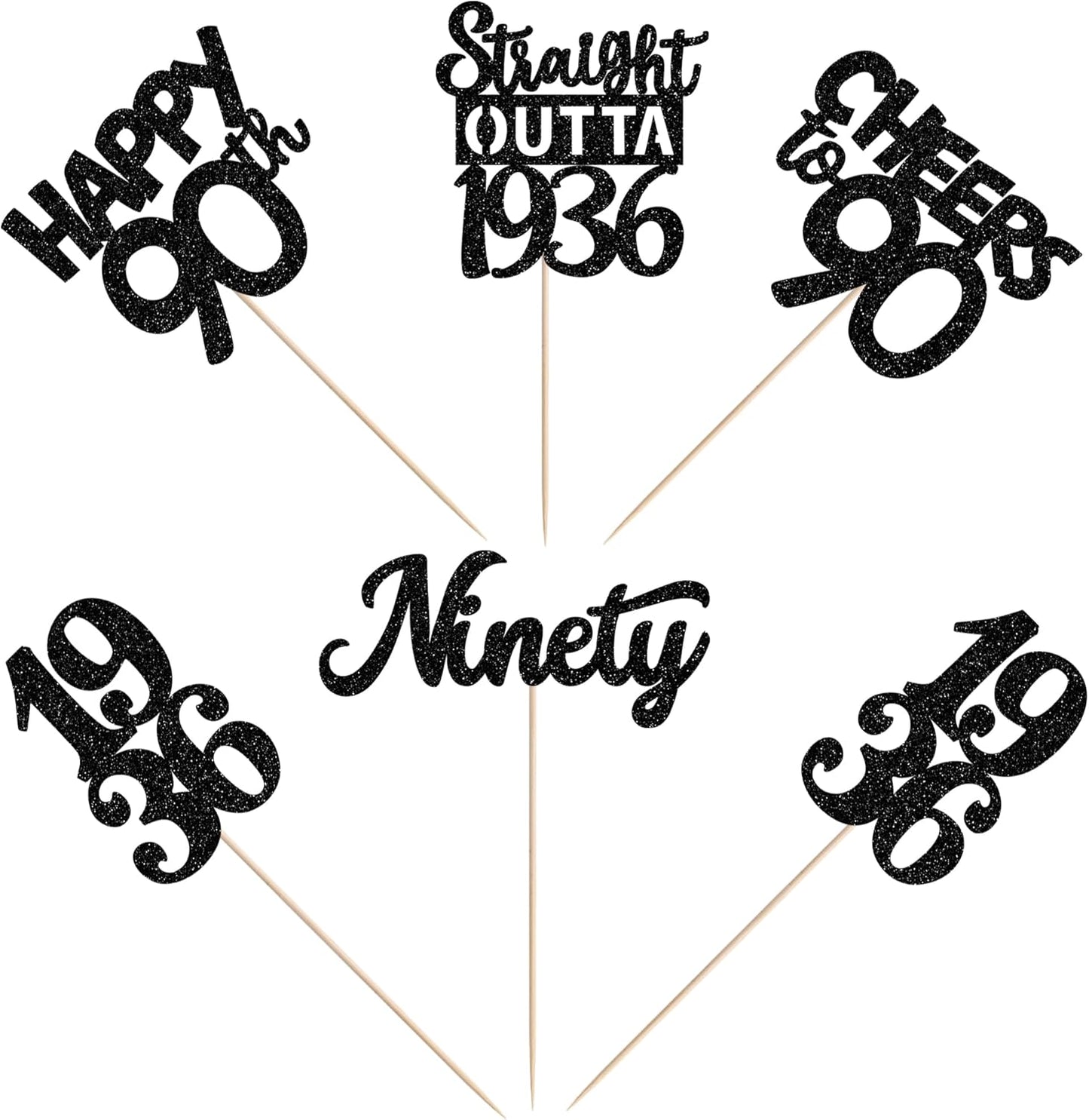 15 PCS 50th Birthday Centerpiece Sticks Fifty Happy 50th Straight Outta 1976 Table Flower Centerpieces Sticks Cheers to 50 Floral Decorations for 50th Birthday Party Centerpieces Supplies Black