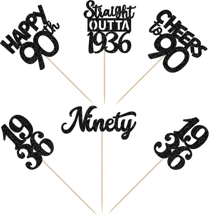 15 PCS 50th Birthday Centerpiece Sticks Fifty Happy 50th Straight Outta 1976 Table Flower Centerpieces Sticks Cheers to 50 Floral Decorations for 50th Birthday Party Centerpieces Supplies Black