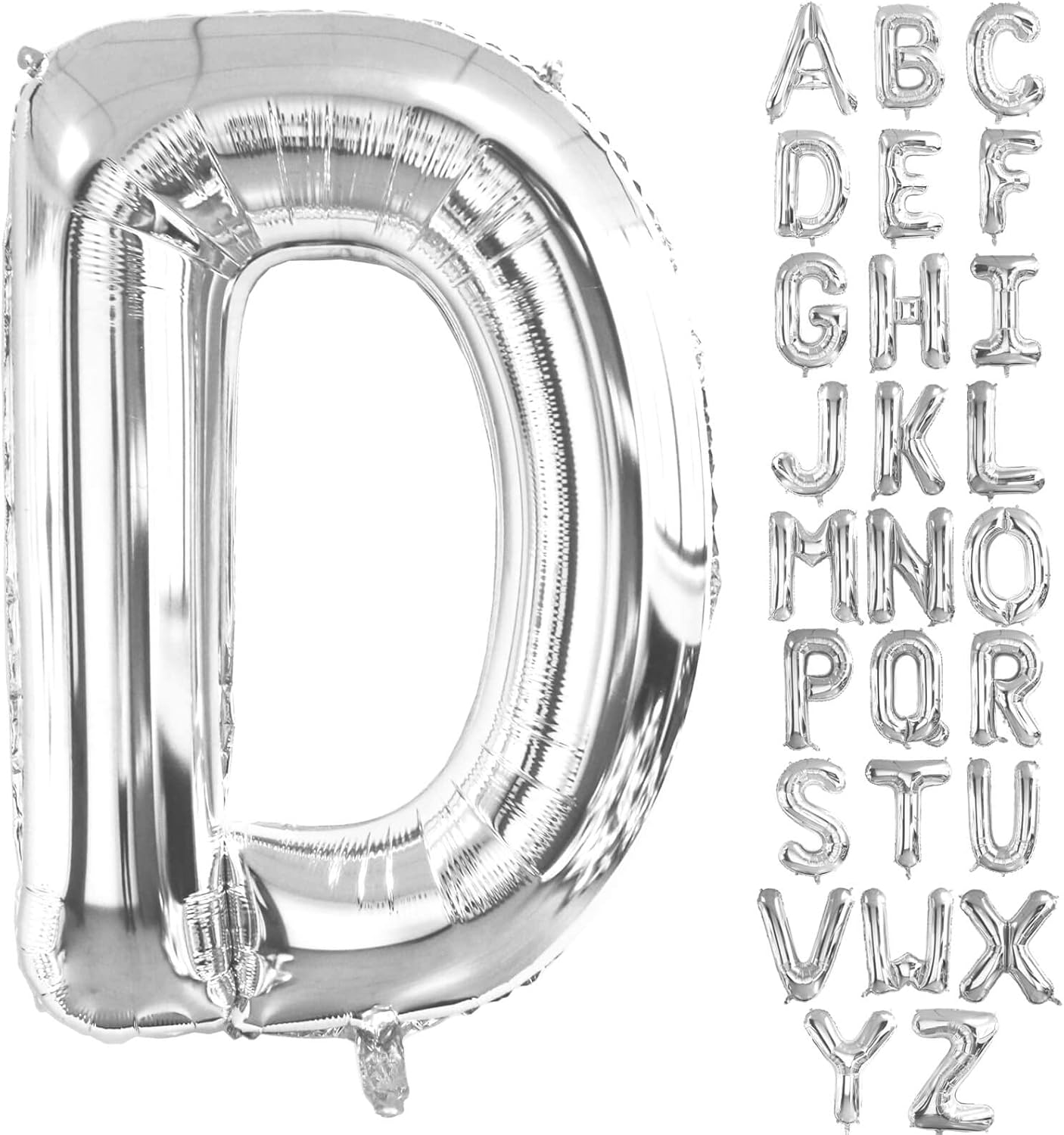 Lovoir 40 Inch Large Silver Letter M Balloons Big Size Jumbo Mylar Foil Helium Balloon for Birthday Party Celebration Decorations Alphabet Silver M
