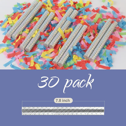 BATTIFE 10Pack Colorful Confetti Wands, Confetti Shoot Poppers, Tissue Paper Flick Flutter Sticks for Wedding Celebrations, Anniversary, Birthday Parties, Multi-color 7.8inch