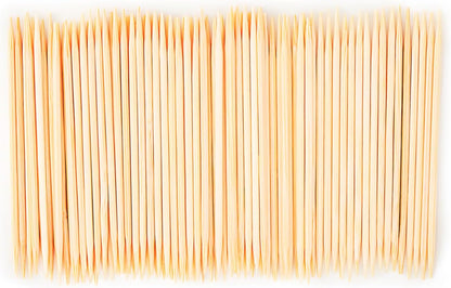 HOPELF Bamboo Toothpicks for Teeth Cleaning, Appetizer, Olive, Barbecue, Fruit, Double-Points Wooden Toothpick.600 Count