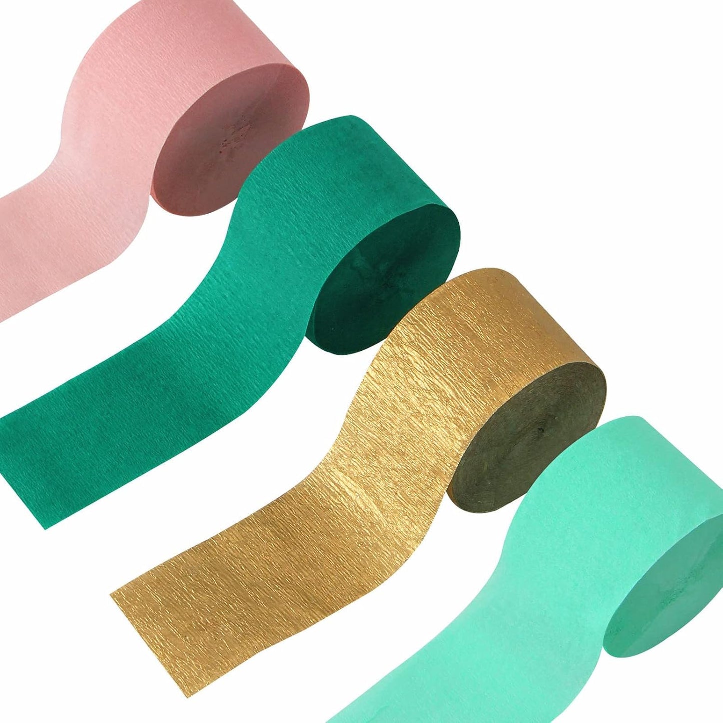 Navy-Blue White-Gold Crepe Paper Streamers - 9 Rolls Royal Blue Graduation 2025 Men Boy Birthday Party Decorations Streamer Wedding Bridal Shower Paper Garland Fathers Day Decor Panduola
