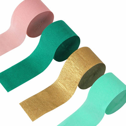 Navy-Blue White-Gold Crepe Paper Streamers - 9 Rolls Royal Blue Graduation 2025 Men Boy Birthday Party Decorations Streamer Wedding Bridal Shower Paper Garland Fathers Day Decor Panduola